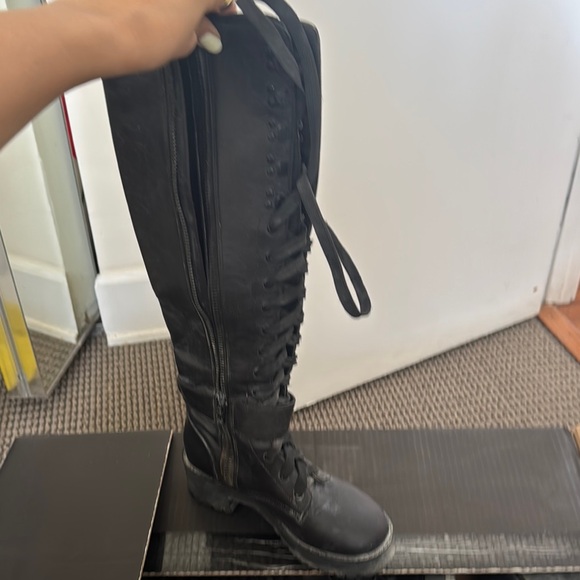 Dolls Kill Black Combat Boots - Picture 2 of 3